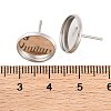 Tarnish Resistant 304 Stainless Steel Flat Round Stud Earring Settings STAS-I017-01-3