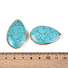 Dyed Synthetic Turquoise Teardrop Pendants LS-TURQ-T004-18-3