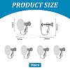 20Pcs 316 Stainless Steel Clip-on Earring Findings STAS-UN0053-54-3