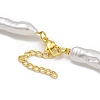 Rack Plating Brass & ABS Plastic Pearl Beads Column Beaded Necklaces for Women NJEW-C059-14G-3