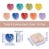 90Pcs 9 Colors Transparent Enamel Acrylic Beads TACR-CD0001-06-3