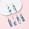 Brass Abalone Shell Dangle Earrings EJEW-C161-01C-1