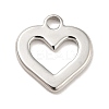 Non-Tarnish 304 Stainless Steel Pendants Rhinestone Setting LS-STAS-A066-04P-3
