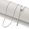 Brass Box Chain Necklaces for Women NJEW-U011-02P-1