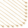 20Pcs Ion Plating(IP) 304 Stainless Steel Cable Chain Necklaces Set MAK-NB0001-24-2
