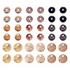 150Pcs 3 Styles Natural Akoya Shell Flat Round Charms BSHE-TA0001-09-2