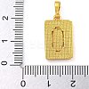 Real 18K Gold Plated Brass Pendants with Shell KK-D534-05G-03-3
