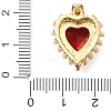 Rack Plating Brass Glass Pendants KK-D535-03G-3