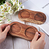 2Pcs 2-Slot Wooden Salt and Pepper Mill Tray DJEW-GF0001-66-3