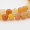 Natural Topaz Jade Round Bead Strands G-P070-24-10mm-1