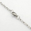 Tarnish Resistant Unisex Casual Style 304 Stainless Steel Box Chain Necklaces STAS-O037-14P-2