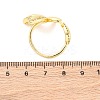 Brass Micro Pave Clear Cubic Zirconia Cuff Rings for Women RJEW-U047-20G-5