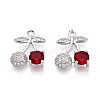Brass Micro Pave Cubic Zirconia Pendants KK-T074-71P-02-1