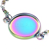 Rainbow Color 304 Stainless Steel Bracelet Making STAS-L248-008M-2