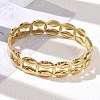 304 Stainless Steel Hinged Cuff Bangles SA-CBAB92B-06G-4