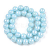 Electroplate Opaque Glass Beads Strands GLAA-T032-P8mm-AB10-2