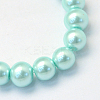 Baking Paint Pearlized Glass Pearl Round Bead Strands HY-Q003-4mm-45-2