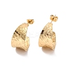 Ion Plating(IP) 304 Stainless Steel Chunky C-shape Stud Earrings EJEW-P198-08G-1