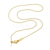 Brass Ball Chain Necklaces NJEW-B119-06G-2