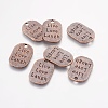 Tibetan Style Alloy Flat Oval Carved Affirmation Word Live Love Laugh Pendants TIBEP-22066-R-NR-1