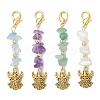 4Pcs Tibetan Style Alloy Angel Pendant Decorations HJEW-JM03838-2