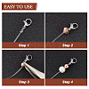 80Pcs 4 Style Brass Crimp Beads Covers KK-HY0002-94RG-3