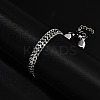 304 Stainless Steel Chains Bracelets BJEW-U017-02P-3