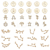 DIY Twelve Constellation Alloy Rhinestone Connector Charms & Pendants Jewelry Making Findings Kits DIY-AR0004-13-1