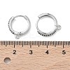 SHEGRACE Brass Micro Pave Clear Cubic Zirconia Hoop Earrings Findings XGR0154P-96P-3