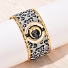 304 Stainless Steel Cuff Bangles for Women BJEW-K285-01A-G-1