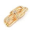 Brass Micro Pave Clear Cubic Zirconia Pendants KK-R219-27G-2