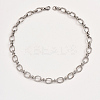 Stainless Steel Oval Link Chain Necklacces MF4965-2-1