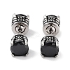 316 Surgical Stainless Steel Pave Black Cubic Zirconia Ear False Plugs for Women Men EJEW-Z050-42AS-1