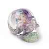 Natural Fluorite Skull Beads G-P490-02E-1