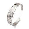 201 Stainless Steel Cuff Bangles for Women LS-BJEW-F507-04P-2
