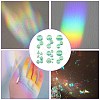6PCS PVC Stickers Dazzling Color Window Stickers 3D Laser Circle Shapes Electrostatic Glass Window Stickers JX835A-4