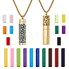 2Pcs 2 Styles Stainless Steel Perfume Bottle Necklaces NJEW-FH0001-29A-1