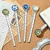 Mosaic Printed Glass Cabochons Bookmarks AJEW-JK00275-01-2