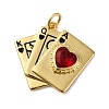 Brass Micro Pave Cubic Zirconia Pendants KK-P308-80G-1