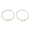 2Pcs Natural Howlite & Dyed Synthetic Turquoise Beads Stretch Bracelets for Women BJEW-JB13216-2