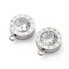 304 Stainless Steel Rhinestone Charms X-STAS-Z009-17P-3