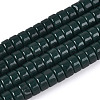 Opaque Solid Color Glass Beads Strands GLAA-N026-3x6mm-10-1