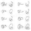 DIY Flat Round & Oval 304 Stainless Steel Open Cuff Ring Making Kits STAS-WR0001-33-1