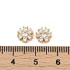 Brass Micro Pave Clear Cubic Zirconia Cabochons KK-P302-13G-3
