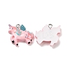 Opaque Resin Pendants RESI-J023-12C-1