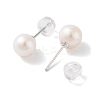 Natural Pearl Stud Earrings for Women EJEW-C082-11B-P-2