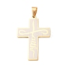 304 Stainless Steel Pendants STAS-P421-16A-1