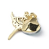 Real 18K Gold Plated Rack Plating Brass Micro Pave Clear Cubic Zirconia Pendants KK-C015-15G-07-3