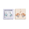 2Pcs Natural Larimar Square Coin Pendants SJEW-D300-01P-1