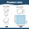 Rhodium Plated Sterling Silver Adjustable Ring Components STER-BC0002-32-2